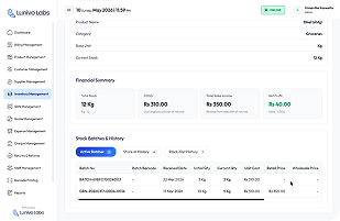 Lunivo POS complete stock control and inventory tracking